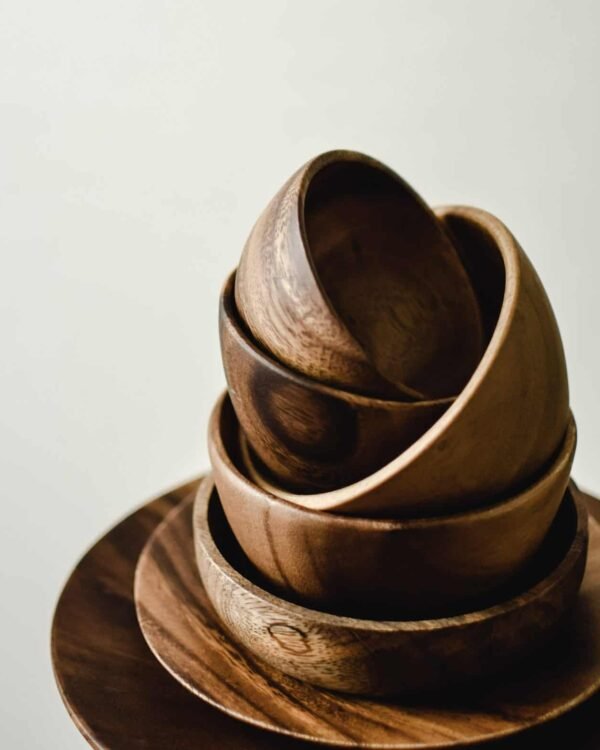Acacia Wood Dinnerware Set